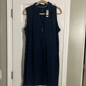 Tommy Hilfiger Dark Blue Sleeveless Midi Dress-New